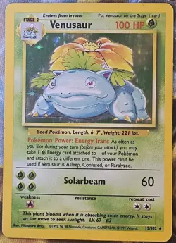 Pokemon TCG - Venusaur 15/102 - Holo Unlimited - Base Set Unlimited WOTC LP-/MP - Image 1