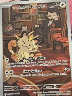 Team Rocket's Meowth Illustration Rare 203/182 Sv10: Destined Rivals POKEMON - Image 2