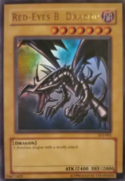 Yu-Gi-Oh! Red Eyes Black Dragon SDJ-001 Red-Eyes B. Ultra Rare - Image 1