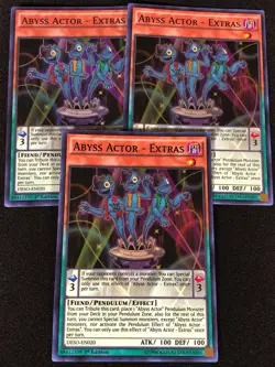 Yugioh Abyss Actor Extras DESO-EN020 1ST Super x3 (NM) - Image 1