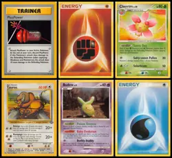 Pokemon Card Lot - Tauros Jungle, PlusPower Base, Budew & Cherrim Stormfront - Image 1