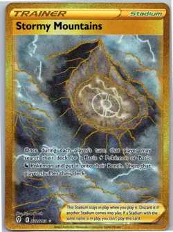 Stormy Mountains Secret Rare SWSH07: Evolving Skies 232/203 Pokemon Card NM - Image 1