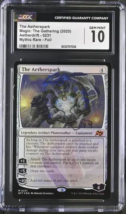 THE AETHERSPARK Aetherdrift Foil Mythic CGC 10 MTG [Nostalgium] - Image 1