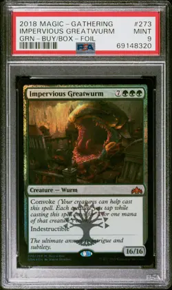 2018 MTG GUILDS OF RAVNICA BUY-A-BOX #273 IMPERVIOUS GREATWURM PSA 9 - Image 1