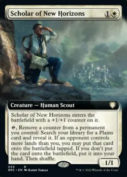 Near Mint x 1 Scholar of New Horizons - Extended Art Commander: The Brothers' Wa - Image 1