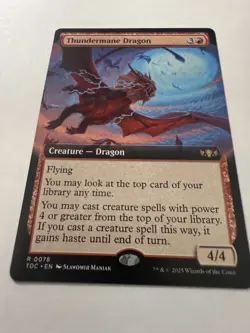 Thundermane Dragon (Extended Art) Commander: Tarkir: Dragonstorm Regular - Image 1