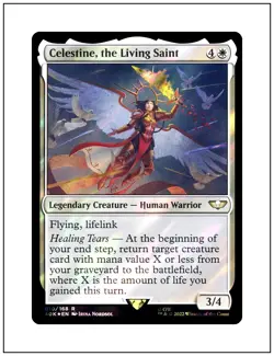 1x Celestine, the Living Saint, Surge Foil, Warhammer 40k, Magic MTG NM - Image 1