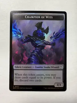 Champion of Wits (5) / Zombie (3) Token Commander: Aetherdrift Foil - Image 3