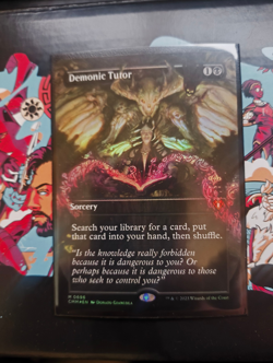 Demonic Tutor Borderless FOIL #696 | CMM Commander Masters | MTG - Image 1