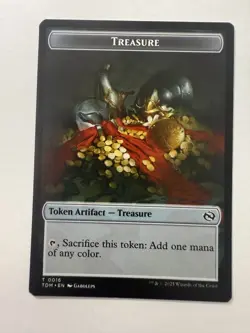 4X ELEPHANT /TREASURE Double-Sided Token mtg NM Tarkir Dragonstorm - Image 3