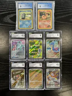 LOT VINTAGE Pokemon Graded CGC English + Japanese AR PSA 1st edition gym hero’s - Image 1