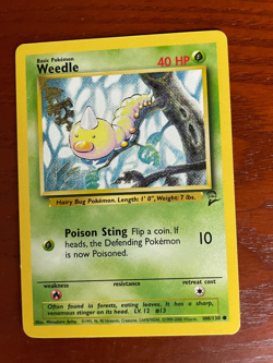 Pokemon Weedle 100/130 SINGLE USED EXCELLENT CONDITION SEE PHOTOS - Image 1