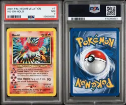 2001 POKEMON NEO REVELATION #7 HO-OH-HOLO PSA 7 - Image 3