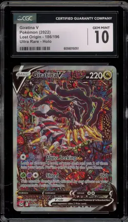 Pokemon Giratina V Lost Origin Full Alt Art #186 CGC 10 Gem Mint - Image 1