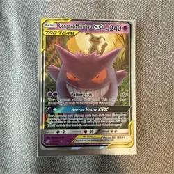 Pokemon Gengar & Mimikyu GX TAG TEAM Ultra Rare Holo SM-Team Up 53/181 - Image 1