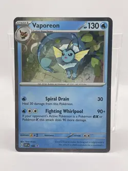 Vaporeon - 2025 Pokemon Holo Prismatic Evolutions Black Star Promo Card SVP 168 - Image 1