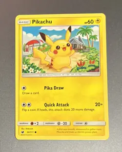 Pikachu 30/111 LP Crimson Invasion English 2017 Pokemon Card TCG - Image 1