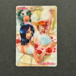 S3364 Super Rare Nami & Nico Robin Japanese One Piece Gumica Card N26 - Image 1