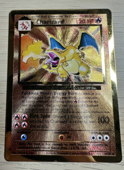 Pokemon TCG Charizard 4/102 Celebrations Gold Metal Card - Image 1