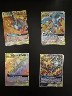 Joblot 4 Moltres & Zapdos & Articuno GX Pokemon Cards SM210 69/68 66/68 NM- - Image 1