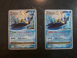Pokemon TCG Empoleon LV.X Diamond & Pearl Error And Fix Cards DAMAGED - Image 1