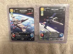 Star Wars Unlimited Blue Leader 1026 & Red Leader 1027 Prestige Cards JTL - Image 1