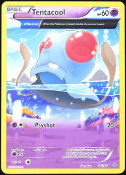 Pokemon TCG Tentacool (Alpha) 71/160 2015 Primal Clash Uncommon Card - MP - Image 1