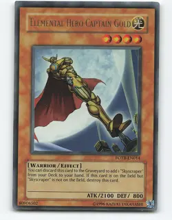 Elemental Hero Captain Gold #FOTB-EN014 Ultra Rare Yugioh Card - Image 1
