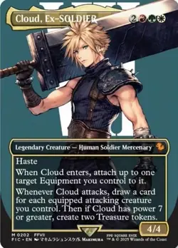 Cloud, Ex-SOLDIER (Borderless) - 202 - NM Foil - FINAL FANTASY - MTG - Image 1