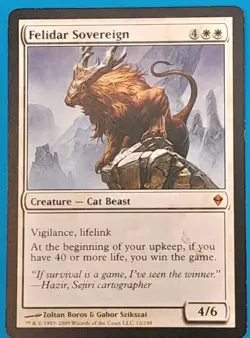 MTG Felidar Sovereign Battle for Zendikar Magic The Gathering Rare LP - Image 1