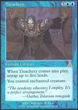 1x Treachery Moderate Play, English Urza's Destiny MTG Magic - Image 1