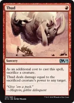 4 x - Thud - MTG - NM - M19 - Uncommon - Image 1