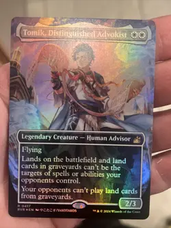 Tomik, Distinguished Advokist - Anime Borderless FOIL - Ravnica Remastered - NM - Image 1