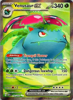 Pokemon TCG Mew 151 Venusaur Ex 182/165 Full Art Holo Rare NM (SKU 1-2) - Image 1