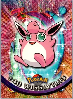Topps Pokemon Wigglytuff #40 1999 TV Animation Edition Non Holo Blue Logo NM - Image 1