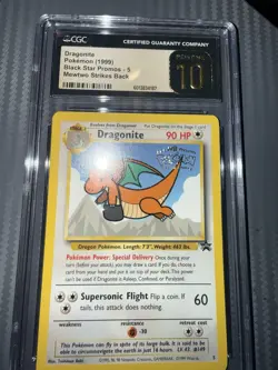 Pokemon TCG Dragonite #5 Black Star Promo WB First Movie Stamp CGC 10 PRISTINE - Image 1