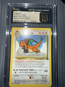 Pokemon TCG Dragonite #5 Black Star Promo WB First Movie Stamp CGC 10 PRISTINE - Image 5