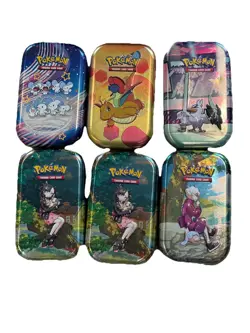 Pokemon Paldean Fates EMPTY Mini Tin Lot Of 6!! All Different!! EMPTY CASE - Image 1