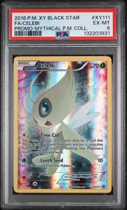 2016 Pokemon Xy Black Star Promo Fa/Celebi Promo-Mythical P.M. Coll. PSA 6 - Image 1