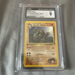 CGC 9! Brock's Golem 20/132 1st Ed 2000 Pokemon Gym Heroes - Image 1