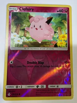 Pokemon TCG Clefairy 132/214 Reverse Holo Common SM Unbroken Bonds NM - Image 1