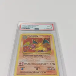 1999 POKEMON BASE SET SHADOWLESS CHARIZARD-HOLO 4/102 UNLIMITED PSA 4 - Image 4