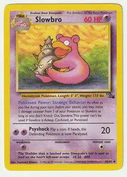 Fossil Pokemon TCG Slowbro #43/62 - LP - Image 1