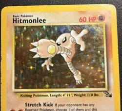 Hitmonlee Fossil Foil MP Unlimited Pokemon TCG - Image 2