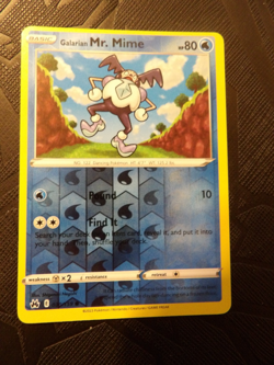 pokemon galarian mr mime REVERSE HOLO 30/159 common - Image 1