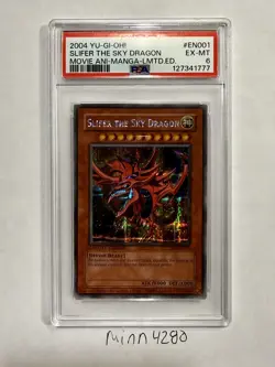 Yu-Gi-Oh! Slifer the Sky Dragon YMA-EN001 Limited Edition Secret Rare PSA 6 2004 - Image 1