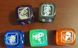 Yugioh Battles of Legend: Chapter 1 - 5 Dice Set *Black Luster Soldier* - Image 1