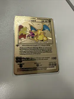 Pokemon Card Base Set Gold Metal Charizard 1st Edition(Rare) 🔥 - Image 1