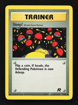 Sleep! 79/82 HP Team Rocket English Pokemon Card TCG - Image 1