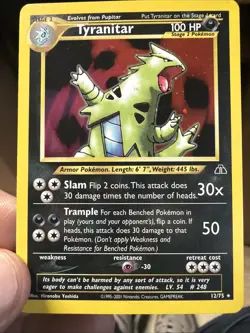 Pokemon TCG Neo Discovery: Tyranitar 12/75 Holo Rare Card - Image 1